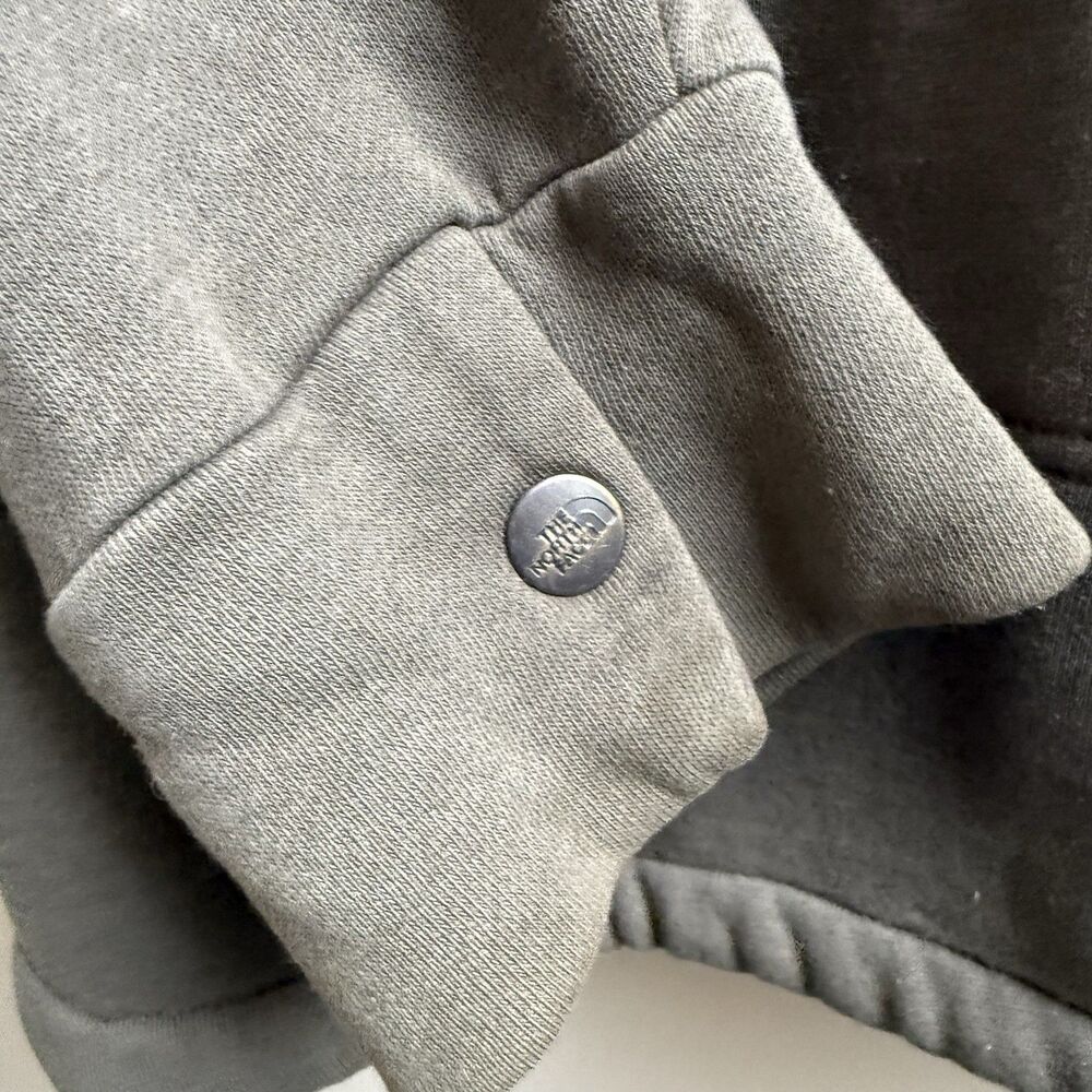 The North Face Mens Sherpa Lined Hoodie Jacket Olive Green Zip Snap Size XL - Picture 6 of 9